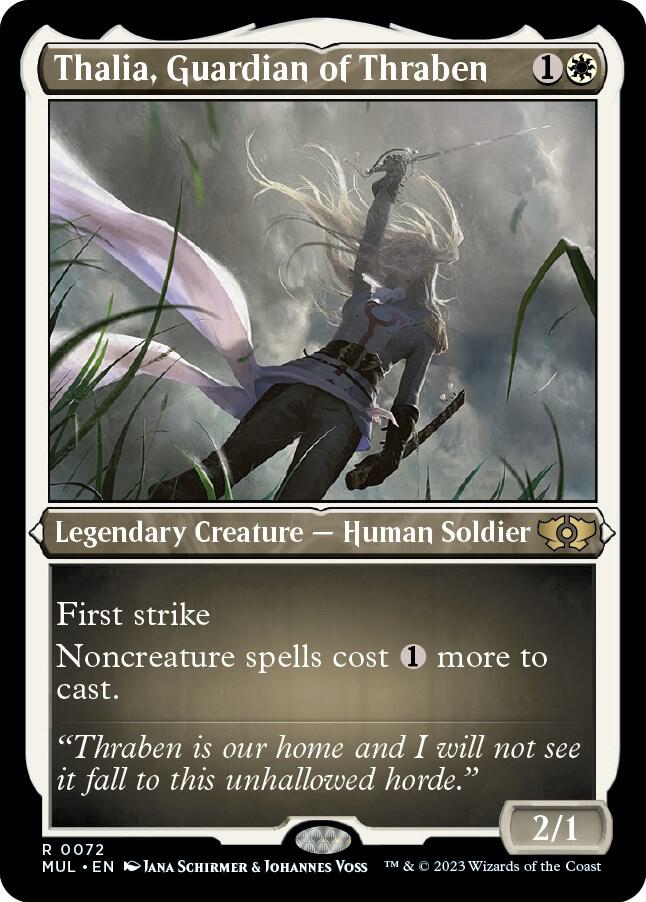 Thalia, Guardian of Thraben (Foil Etched) 72 card from March of the Machine: Multiverse Legends