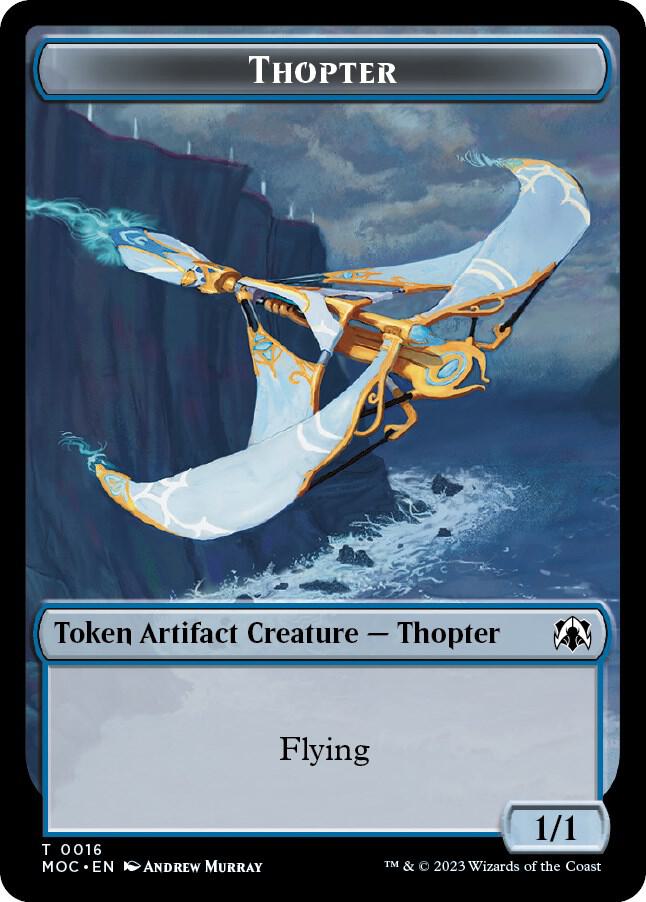 Thopter // Gold Double-sided Token 16 // 36 card from Commander: March of the Machine