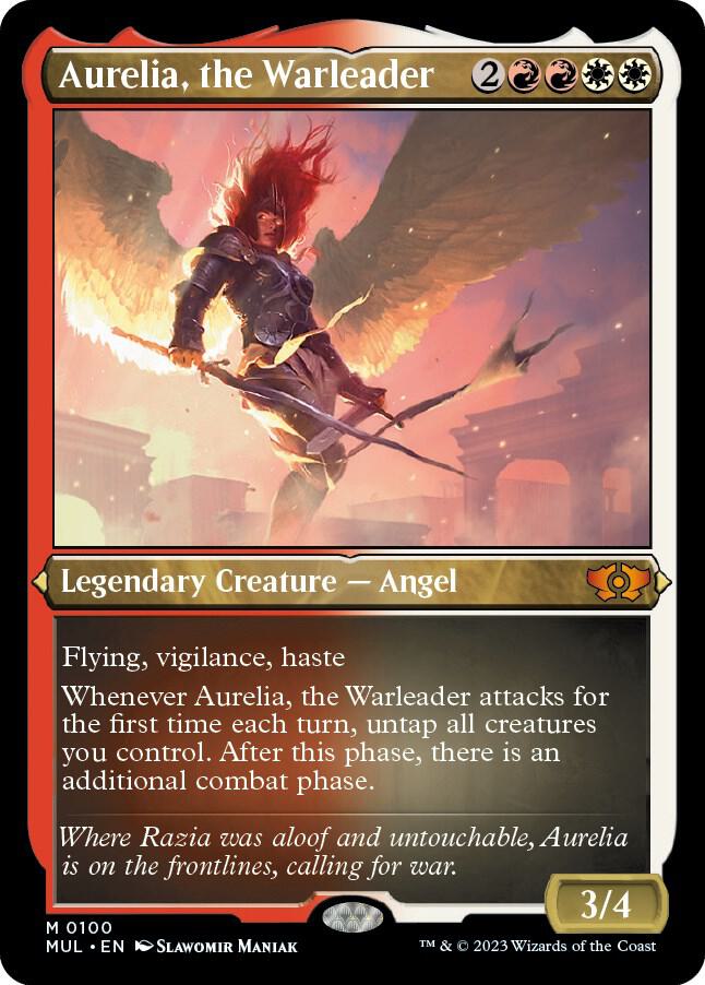 Aurelia, the Warleader (Foil Etched) 100 card from March of the Machine: Multiverse Legends