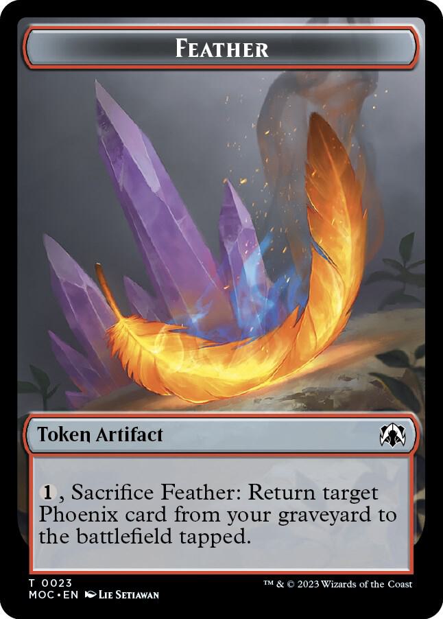 Feather // Servo Double-sided Token 23 // 42 card from Commander: March of the Machine