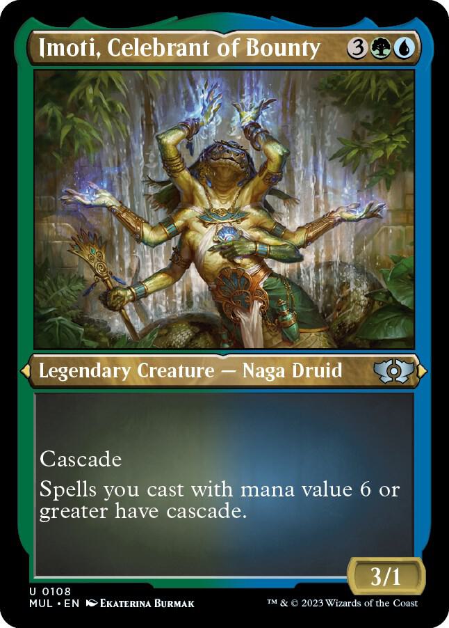 Imoti, Celebrant of Bounty (Foil Etched) 108 card from March of the Machine: Multiverse Legends