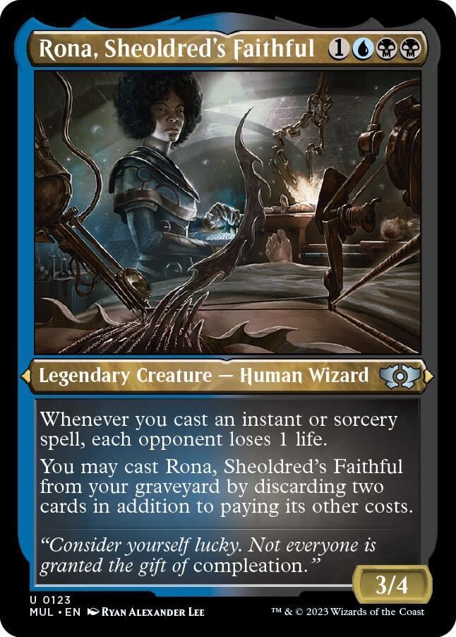 Rona, Sheoldred's Faithful (Foil Etched) 123 card from March of the Machine: Multiverse Legends