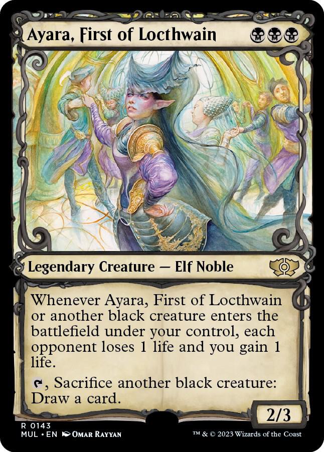 Ayara, First of Locthwain (Halo Foil) 143 card from March of the Machine: Multiverse Legends