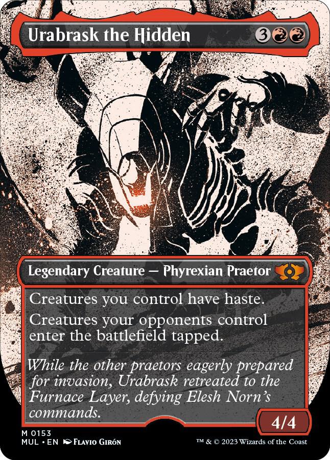Urabrask the Hidden (Halo Foil) 153 card from March of the Machine: Multiverse Legends