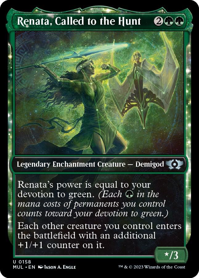 Renata, Called to the Hunt (Halo Foil) 158 card from March of the Machine: Multiverse Legends