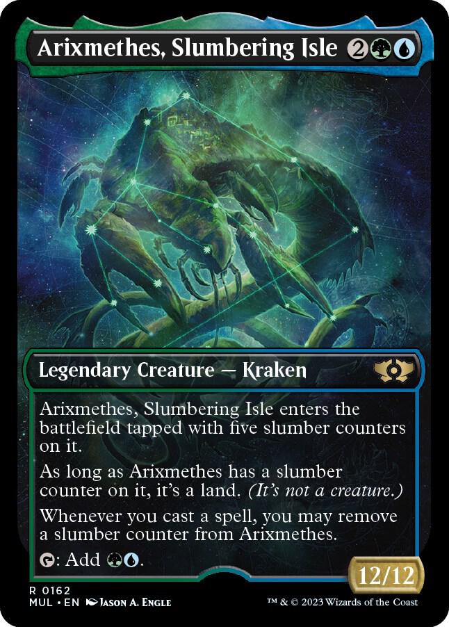Arixmethes, Slumbering Isle (Halo Foil) 162 card from March of the Machine: Multiverse Legends