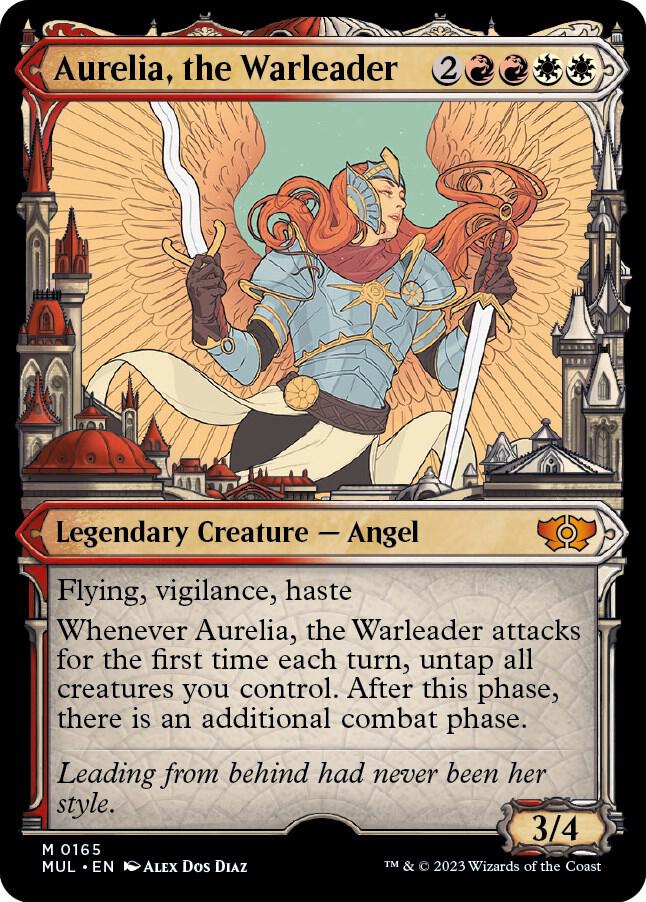Aurelia, the Warleader (Halo Foil) 165 card from March of the Machine: Multiverse Legends