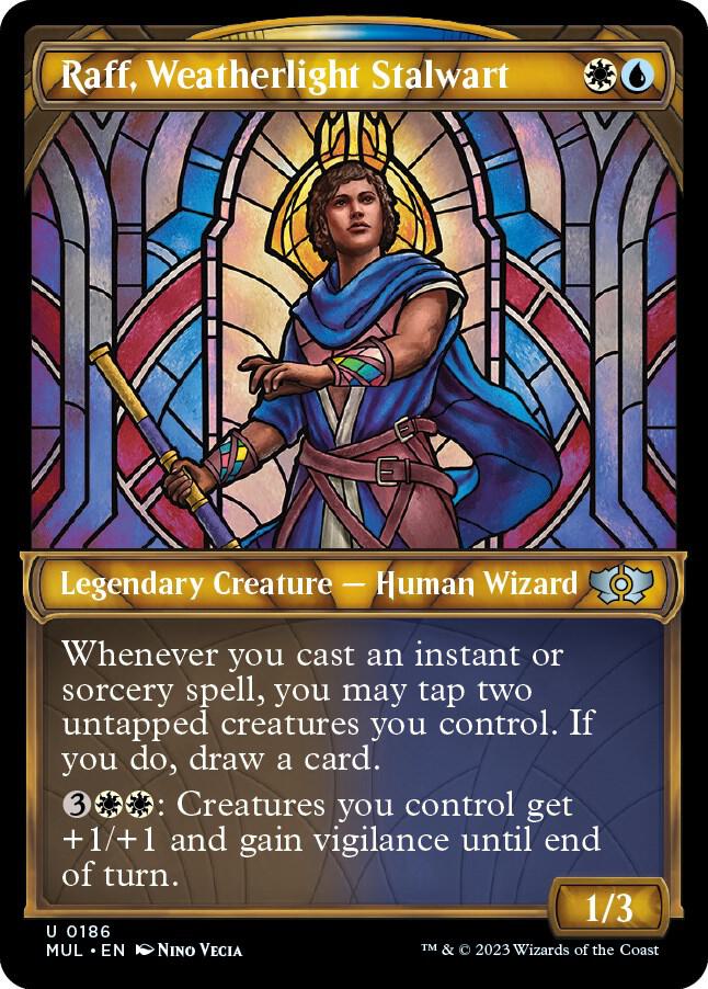 Raff, Weatherlight Stalwart (Halo Foil) 186 card from March of the Machine: Multiverse Legends