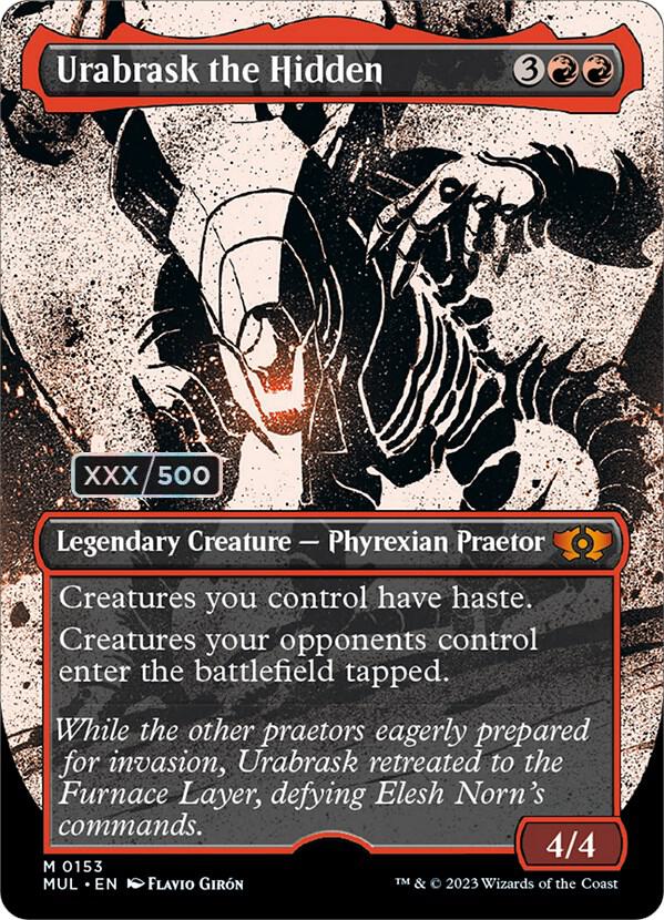 Urabrask the Hidden (Serial Numbered) 153 card from March of the Machine: Multiverse Legends