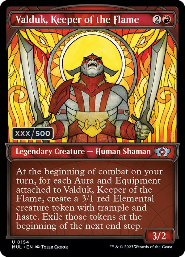 Valduk, Keeper of the Flame (Serial Numbered) 154 card from March of the Machine: Multiverse Legends
