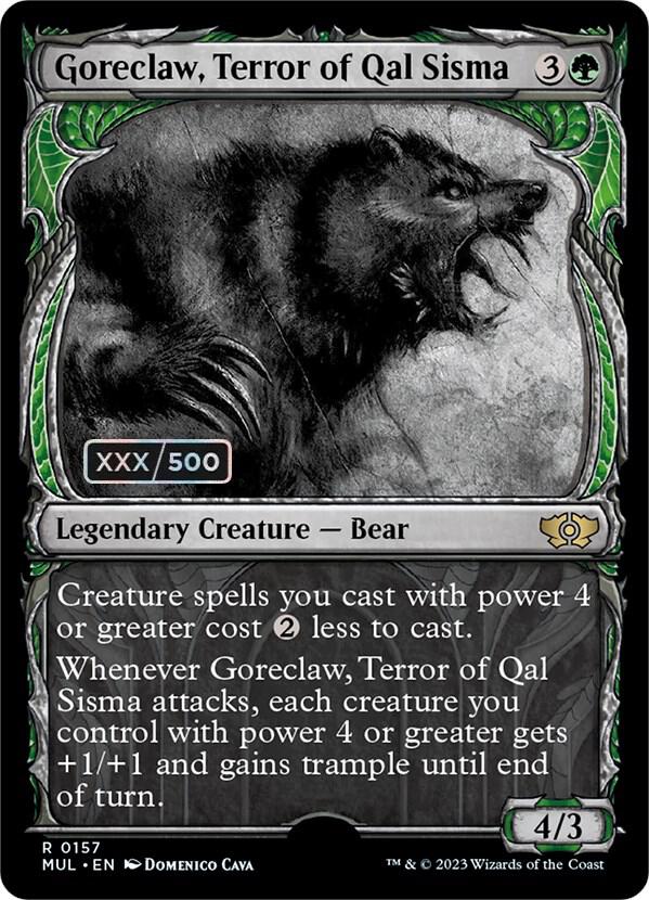 Goreclaw, Terror of Qal Sisma (Serial Numbered) 157 card from March of the Machine: Multiverse Legends