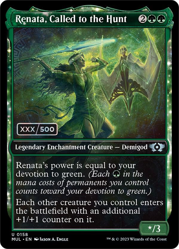 Renata, Called to the Hunt (Serial Numbered) 158 card from March of the Machine: Multiverse Legends