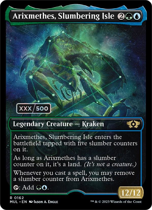 Arixmethes, Slumbering Isle (Serial Numbered) 162 card from March of the Machine: Multiverse Legends
