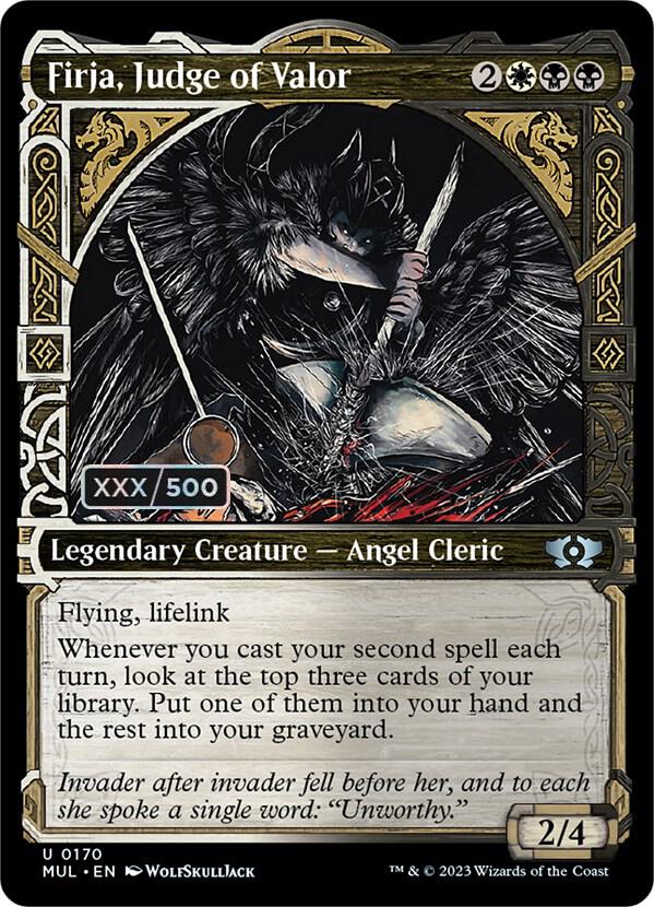 Firja, Judge of Valor (Serial Numbered) 170 card from March of the Machine: Multiverse Legends