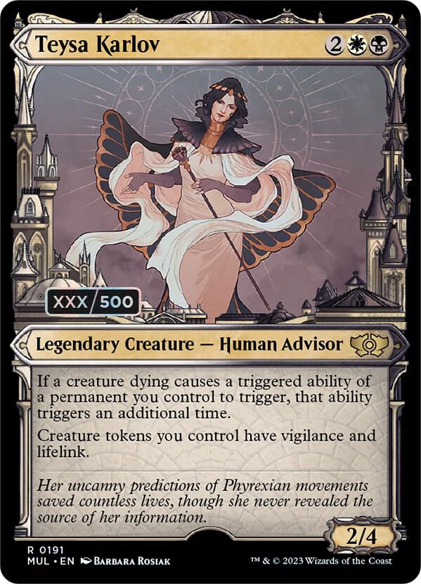 Teysa Karlov (Serial Numbered) 191 card from March of the Machine: Multiverse Legends