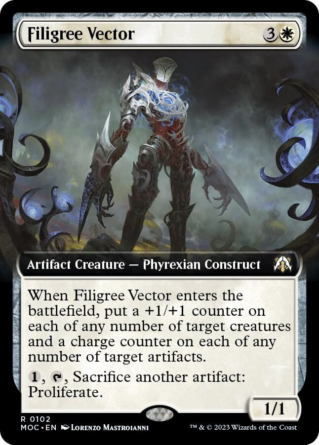 Filigree Vector (Extended Art) 102 card from Commander: March of the Machine