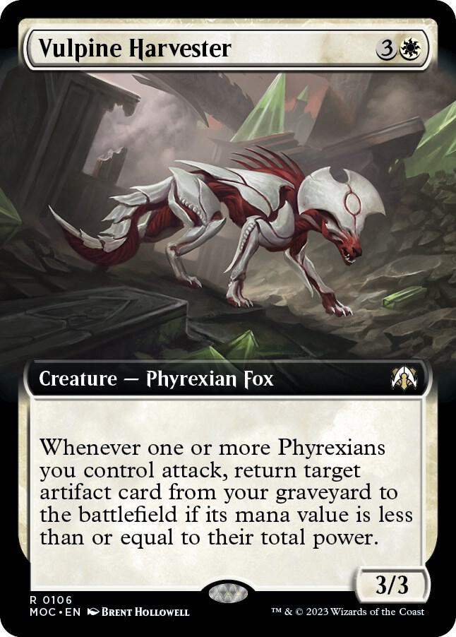 Vulpine Harvester (Extended Art) 106 card from Commander: March of the Machine