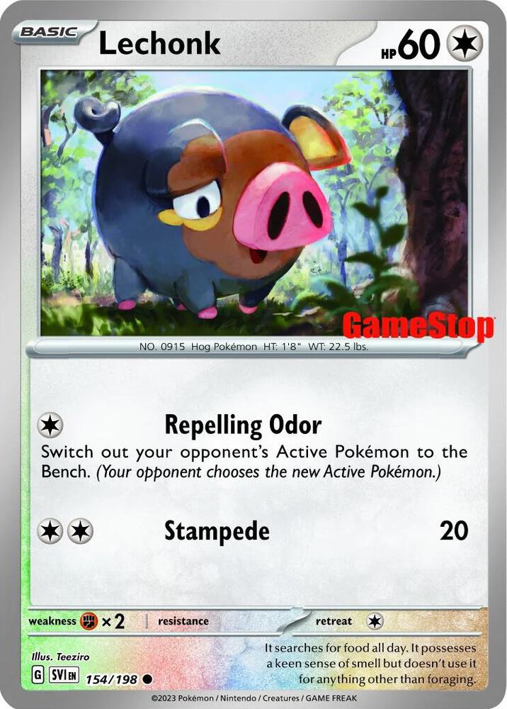Lechonk (GameStop Promo) 154/198 card from Miscellaneous Cards & Products