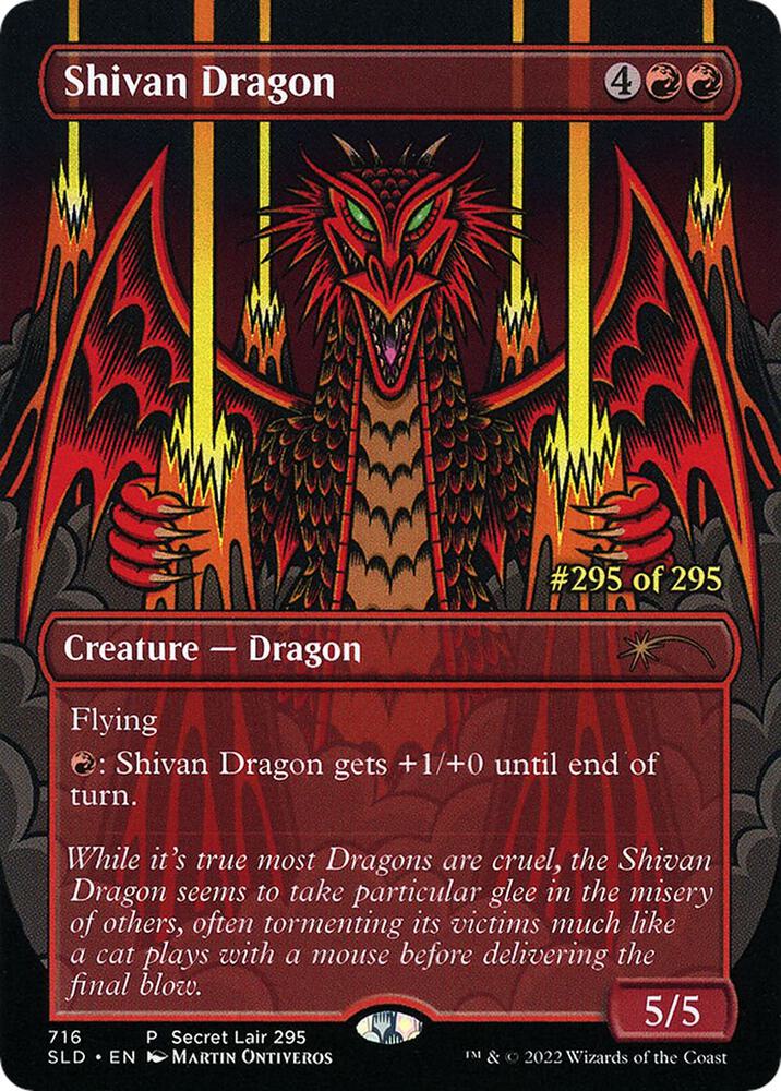 Shivan Dragon (Serial Numbered) 716 card from Secret Lair Drop Series
