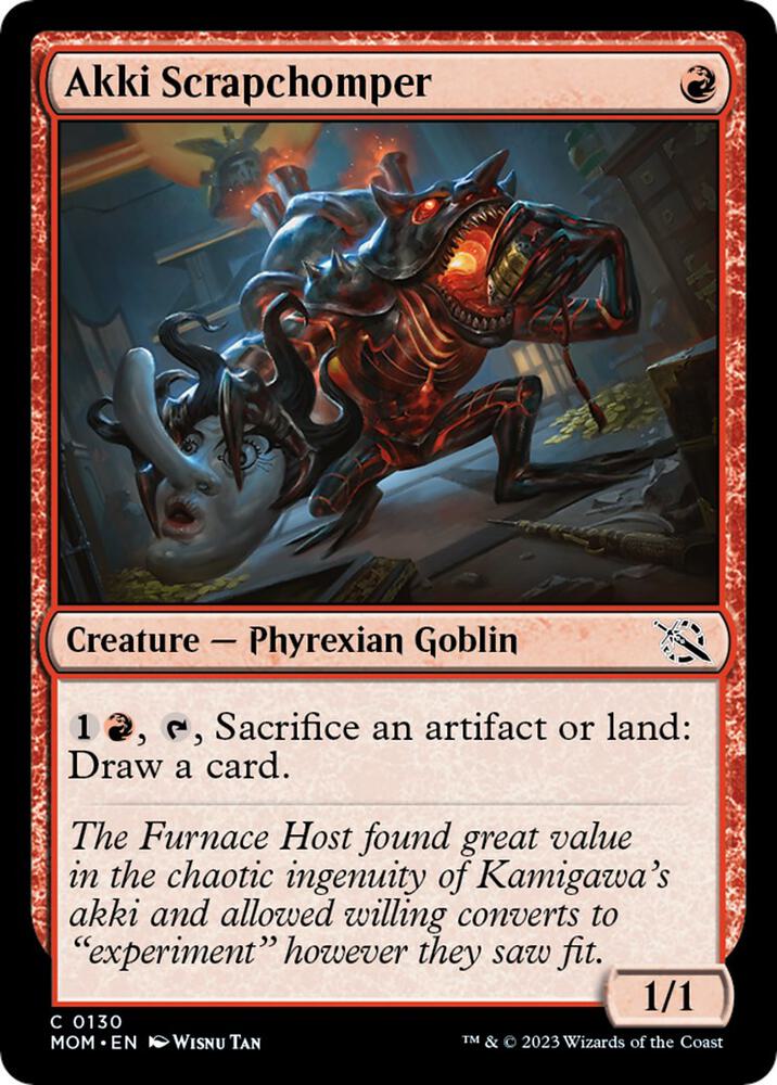 Akki Scrapchomper 130 card from March of the Machine