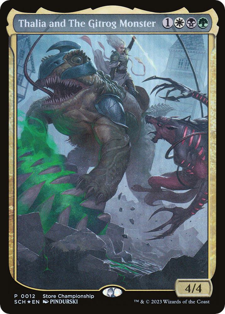 Thalia and The Gitrog Monster 12 card from Game Day & Store Championship Promos