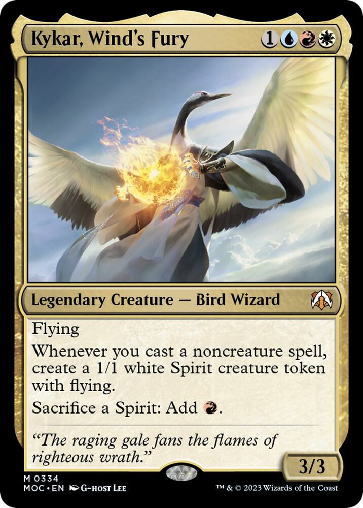 Kykar, Wind's Fury 334 card from Commander: March of the Machine