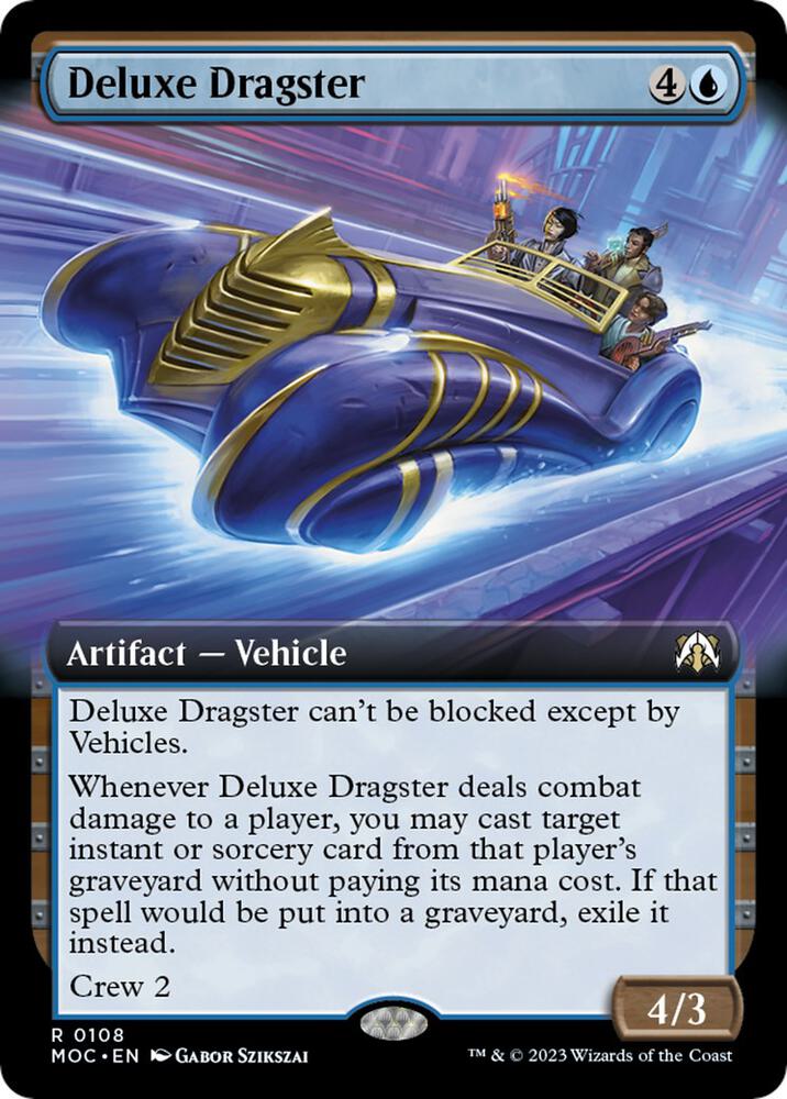 Deluxe Dragster (Extended Art) 108 card from Commander: March of the Machine