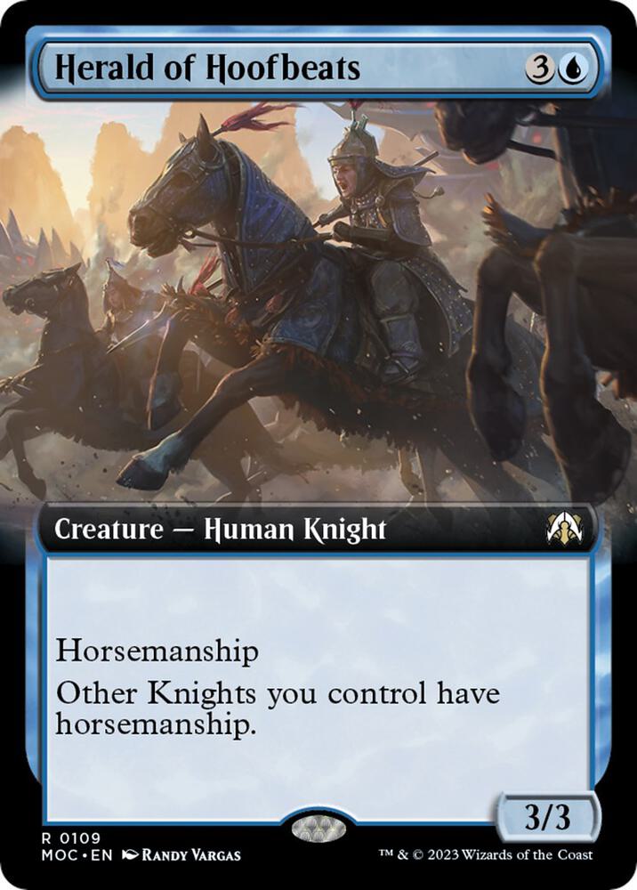 Herald of Hoofbeats (Extended Art) 109 card from Commander: March of the Machine