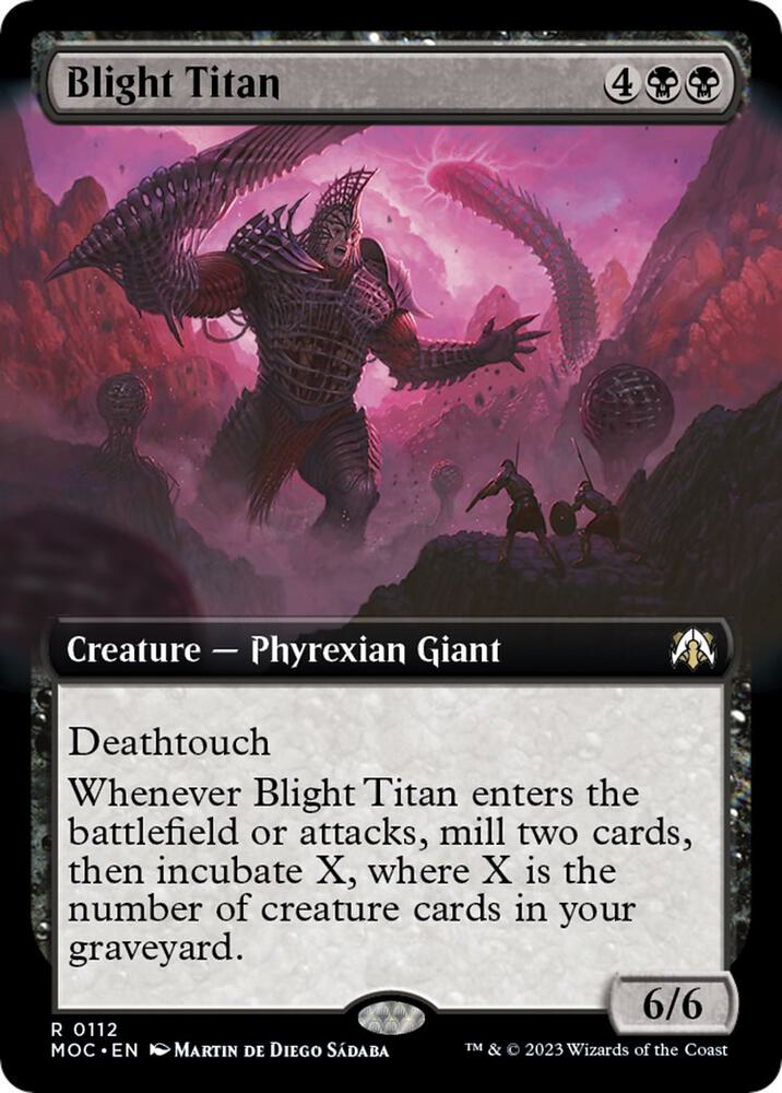 Blight Titan (Extended Art) 112 card from Commander: March of the Machine