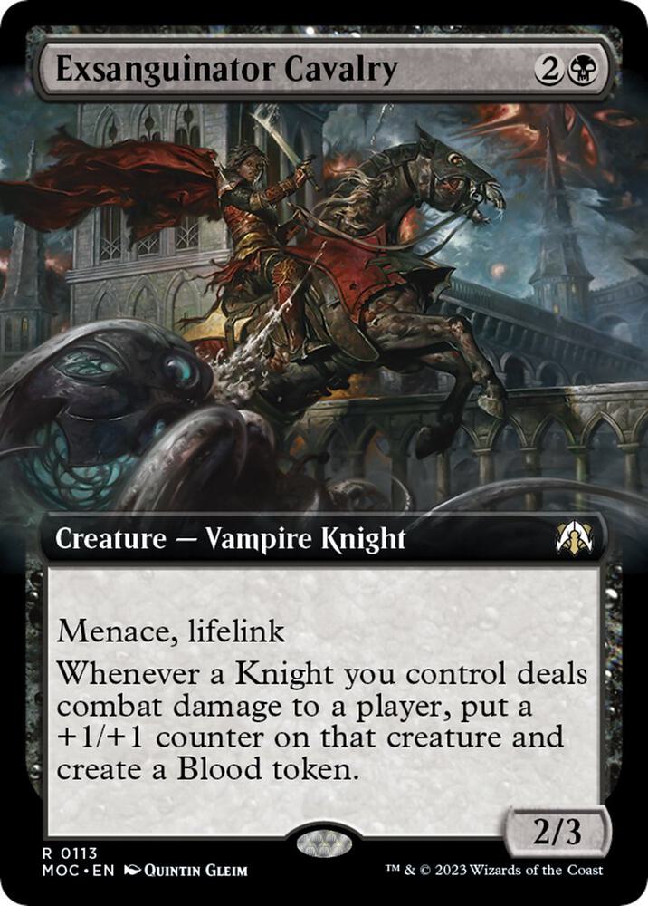 Exsanguinator Cavalry (Extended Art) 113 card from Commander: March of the Machine
