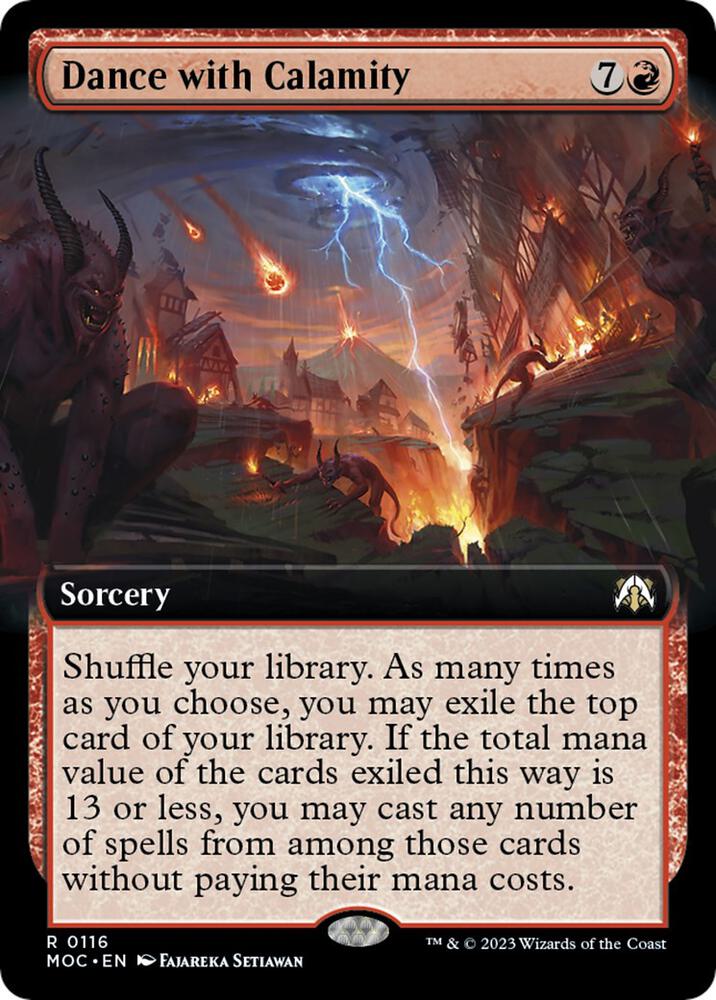 Dance with Calamity (Extended Art) 116 card from Commander: March of the Machine