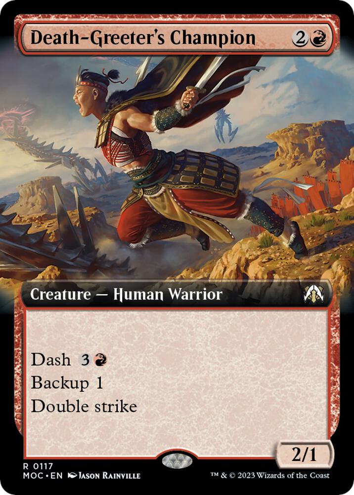 Death-Greeter's Champion (Extended Art) 117 card from Commander: March of the Machine