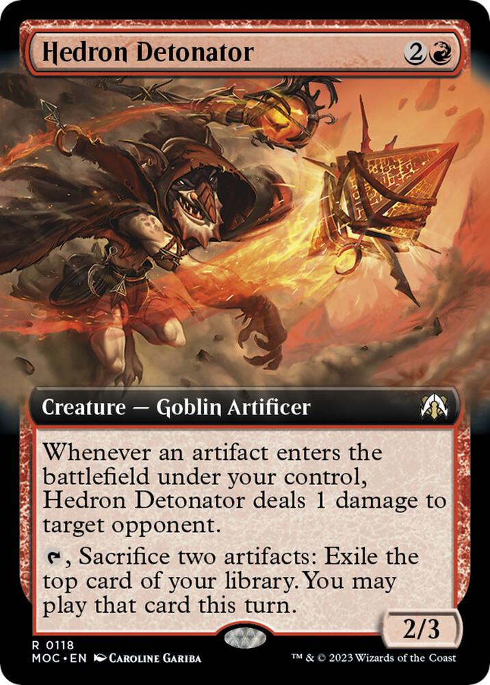 Hedron Detonator (Extended Art) 118 card from Commander: March of the Machine