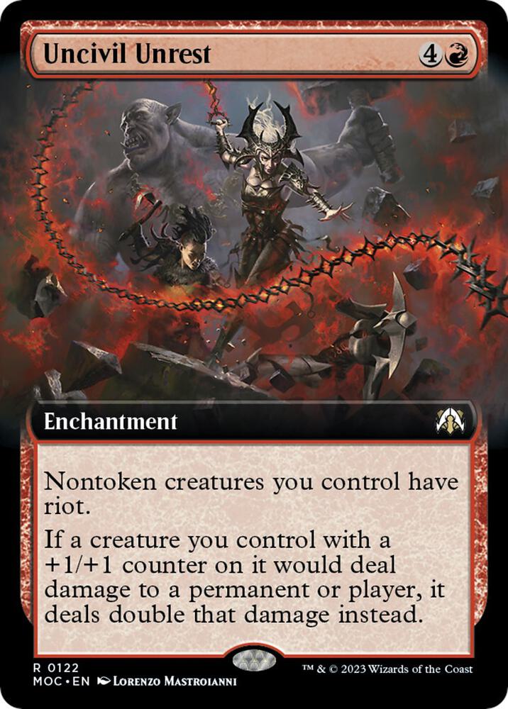 Uncivil Unrest (Extended Art) 122 card from Commander: March of the Machine