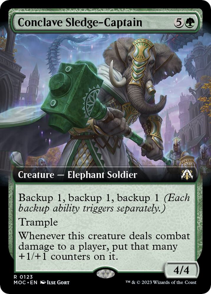 Conclave Sledge-Captain (Extended Art) 123 card from Commander: March of the Machine