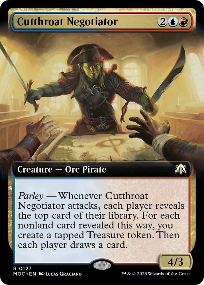 Cutthroat Negotiator (Extended Art) 127 card from Commander: March of the Machine