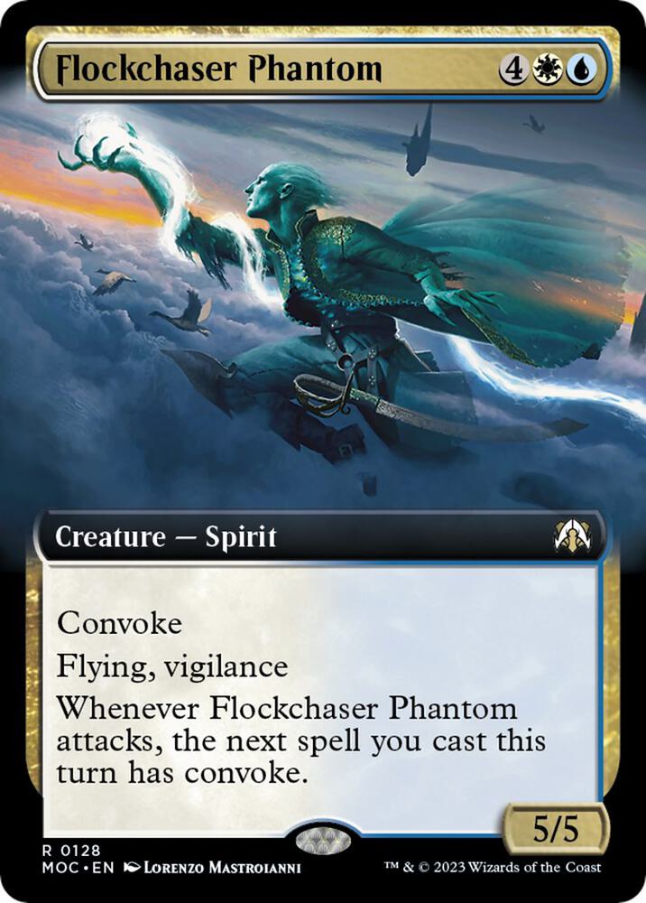 Flockchaser Phantom (Extended Art) 128 card from Commander: March of the Machine