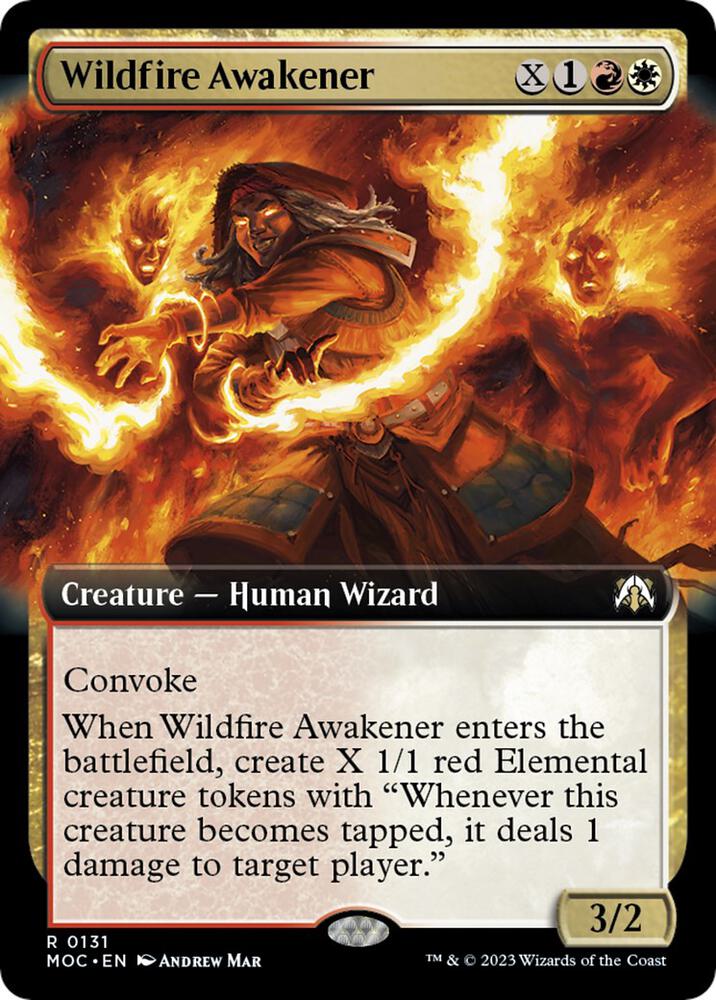 Wildfire Awakener (Extended Art) 131 card from Commander: March of the Machine