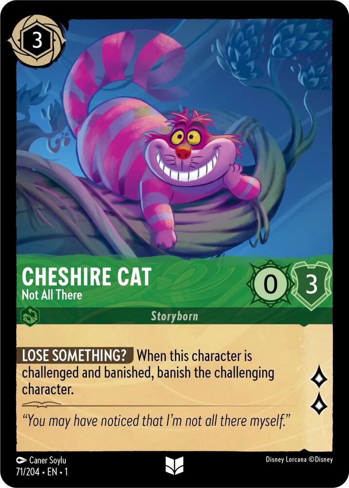 Cheshire Cat - Not All There 71/204 card from The First Chapter