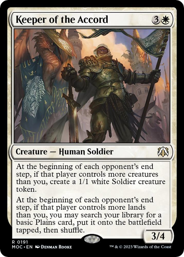 Keeper of the Accord 191 card from Commander: March of the Machine
