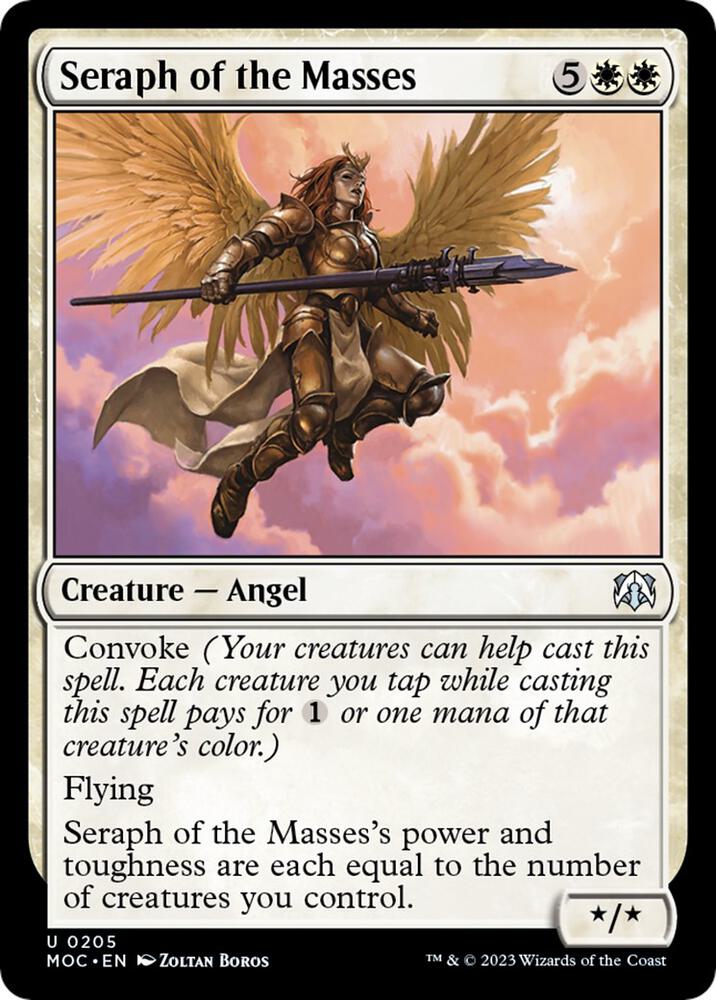 Seraph of the Masses 205 card from Commander: March of the Machine