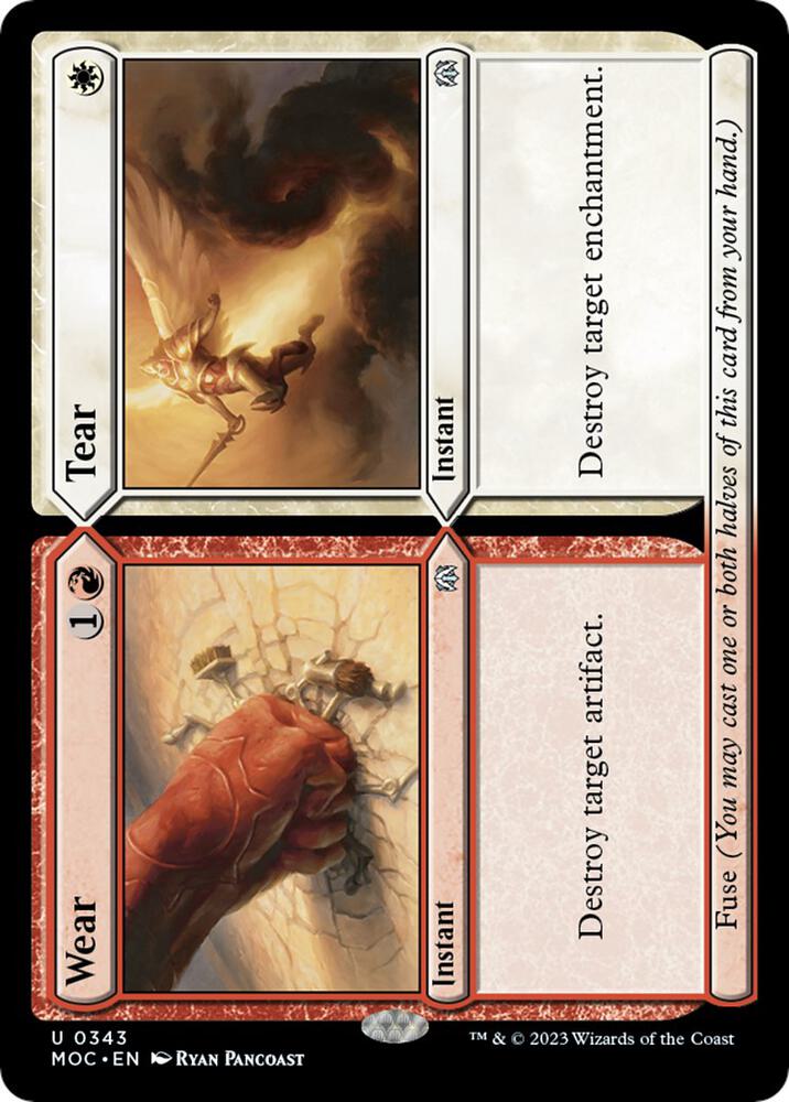 Wear // Tear 343 card from Commander: March of the Machine