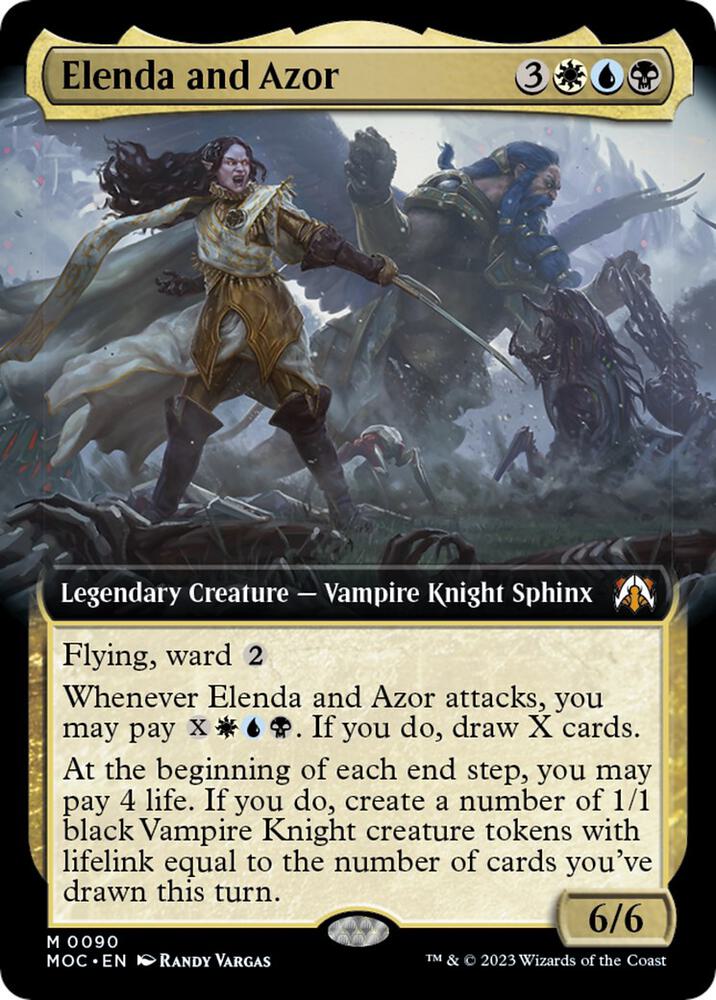 Elenda and Azor (Extended Art) 90 card from Commander: March of the Machine