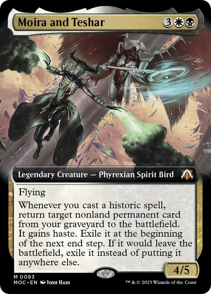 Moira and Teshar (Extended Art) 93 card from Commander: March of the Machine