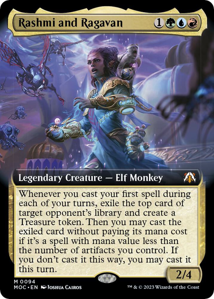 Rashmi and Ragavan (Extended Art) 94 card from Commander: March of the Machine