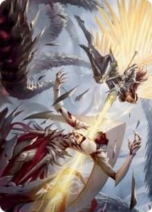 Elspeth's Smite Art Card 5 card from Art Series: March of the Machine