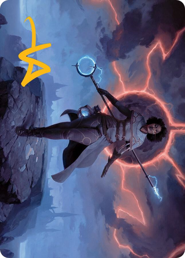 Rona, Herald of Invasion Art Card (Gold-Stamped Signature) 16 card from Art Series: March of the Machine