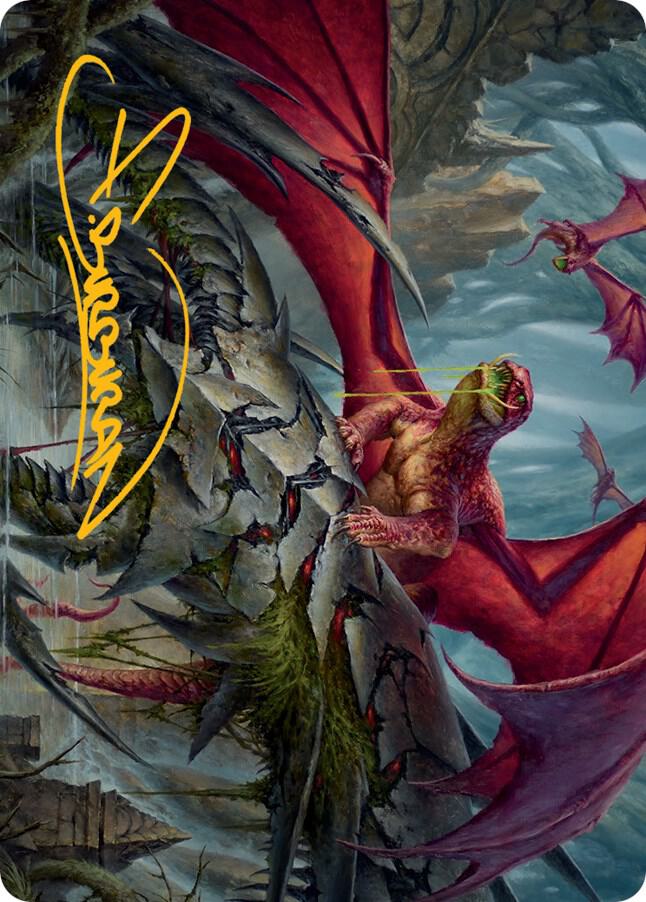Hoarding Broodlord Art Card (Gold-Stamped Signature) 23 card from Art Series: March of the Machine