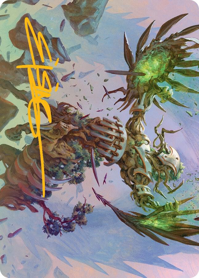 Botanical Brawler Art Card (Gold-Stamped Signature) 43 card from Art Series: March of the Machine