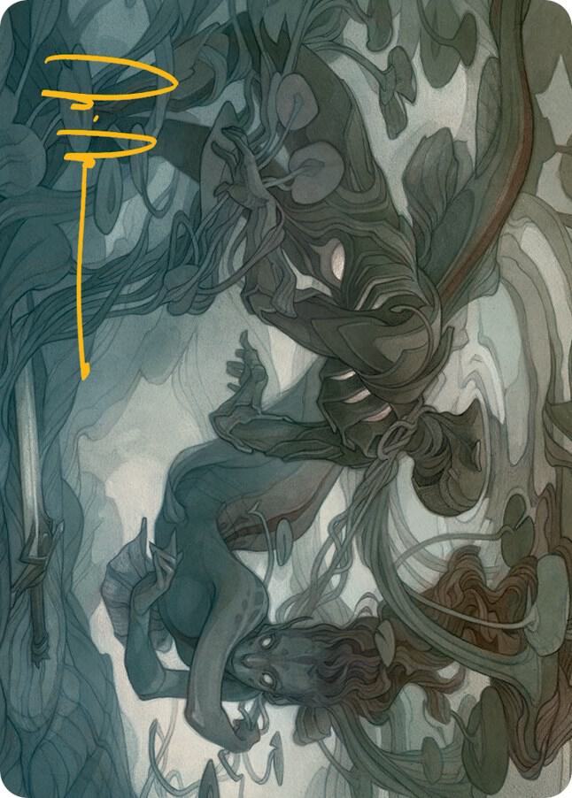 Emry, Lurker of the Loch Art Card (Gold-Stamped Signature) 69 card from Art Series: March of the Machine